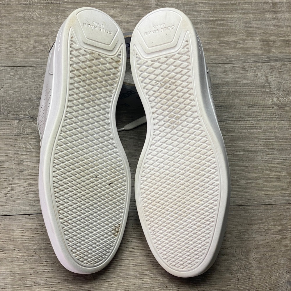 Cole Haan Shoes Grand Crosscourt Mens 11.5 White Leather Sneakers C33987 Navy - Picture 6 of 10